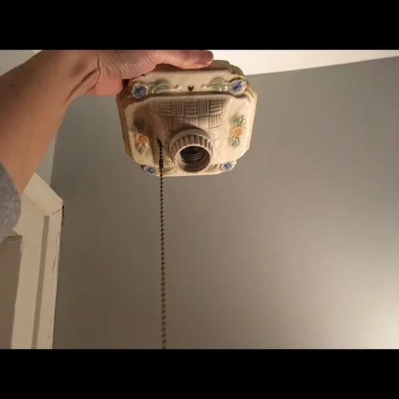 Vintage Art Deco flush mount ceiling light 1930s? light fixture - Picture 3 of 16